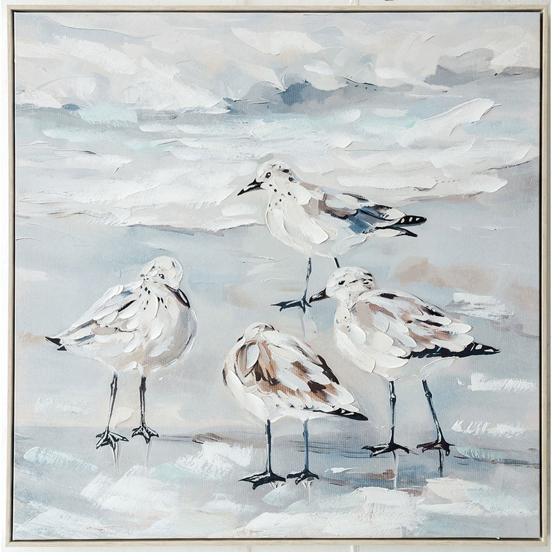 Seagull Flock Framed Canvas Wall Art