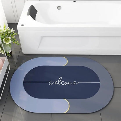 2PC Anti-Slip Bathroom Mat – Fast Drying Water Absorbent Floor Mat